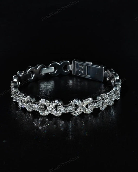 Infinity Link Stainless Steel Bracelet – Hollow Design